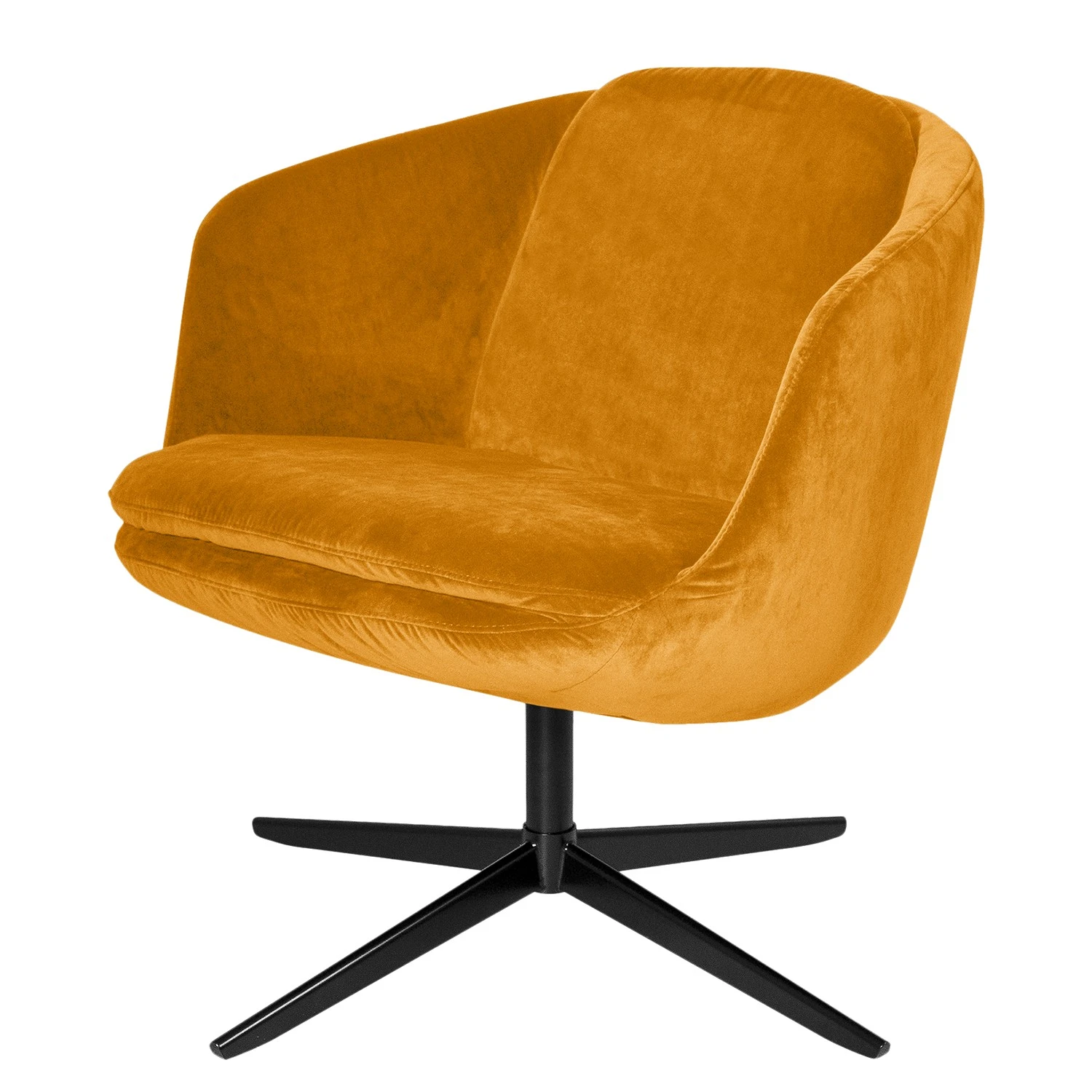 Mørteens Sessel Monsac II - Samt - Safrangelb 1 Mørteens Sessel Monsac II - Samt - Safrangelb