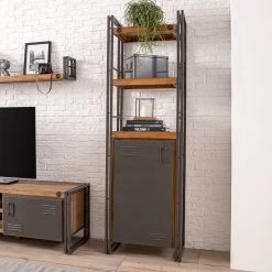 Ars manufacti Wohnwand Manchester II (4-teilig) - Akazie massiv / Metall - Akazie / Anthrazit -Wohnzimmermöbel boutique en ligne 1000196081 200430 15155800022 DETAILS P000000001000196081