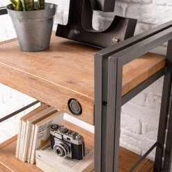 Ars manufacti Wohnwand Manchester II (4-teilig) - Akazie massiv / Metall - Akazie / Anthrazit -Wohnzimmermöbel boutique en ligne 1000196081 200430 15160500031 DETAILS P000000001000196081