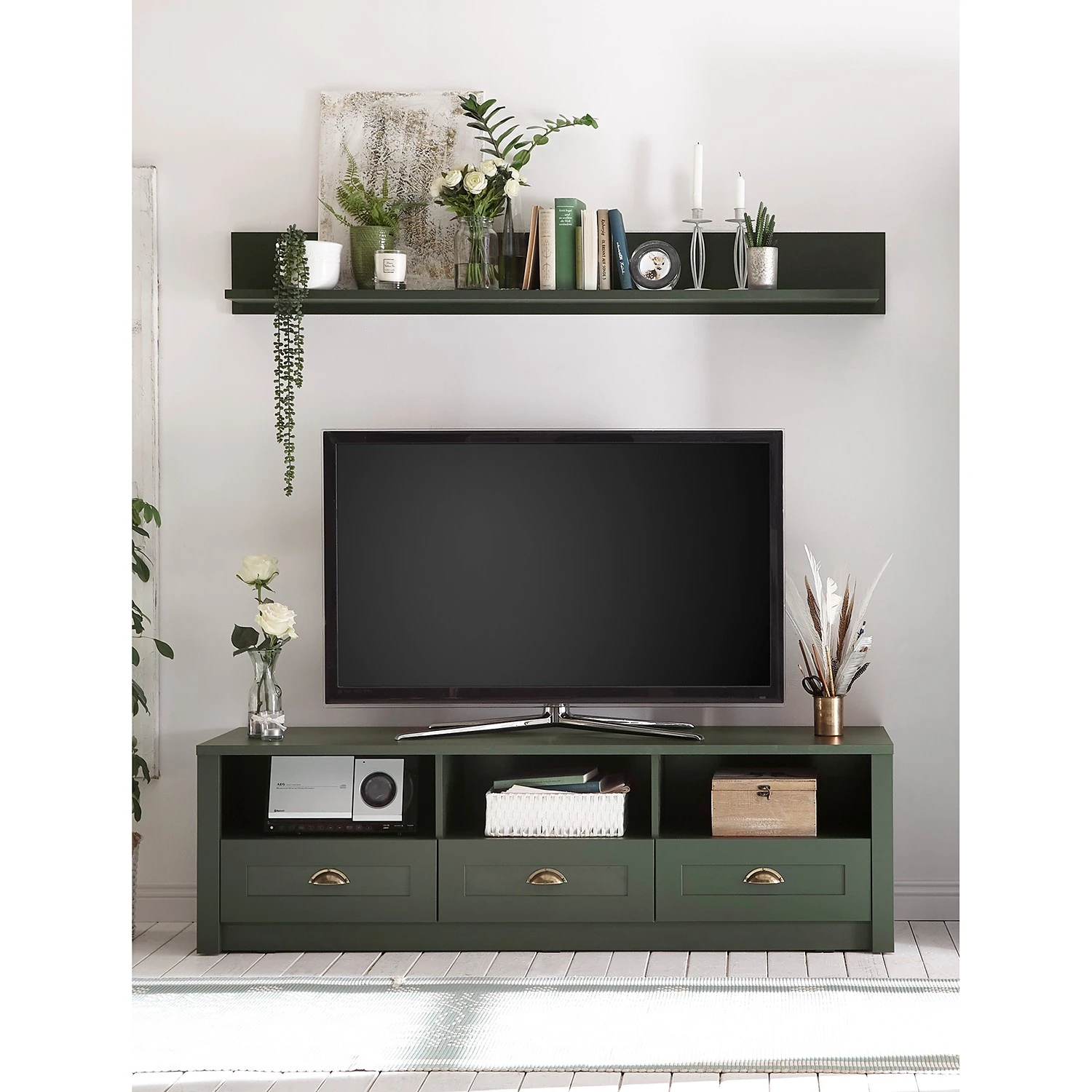 Ridgevalley Wohnkombination Beauville (2-teilig) - Moosgrün / Gold 1 Ridgevalley Wohnkombination Beauville (2-teilig) - Moosgrün / Gold