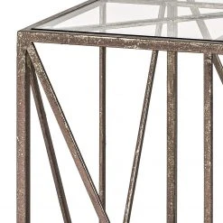 Red Living Beistelltisch Lindsfors V - Glas / Stahl - Antikbronze -Wohnzimmermöbel boutique en ligne 1000196430 191211 14162700015 DETAILS P000000001000196430