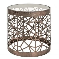 Red Living Beistelltisch Lindsfors IV - Glas / Stahl - Antikbronze