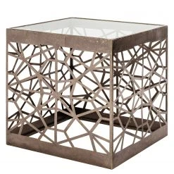 Red Living Beistelltisch Lindsfors I - Glas / Stahl - Antikbronze