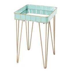 Norrwood Beistelltisch Krokvik IV - Glas / Metall - Mint / Sandgrau