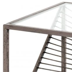 Red Living Beistelltisch Lixhult II - Glas / Stahl - Antiksilber -Wohnzimmermöbel boutique en ligne 1000196507 191211 14163800113 DETAILS P000000001000196507