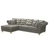 Ridgevalley Ecksofa Colares II - Webstoff - Grau - Longchair davorstehend links