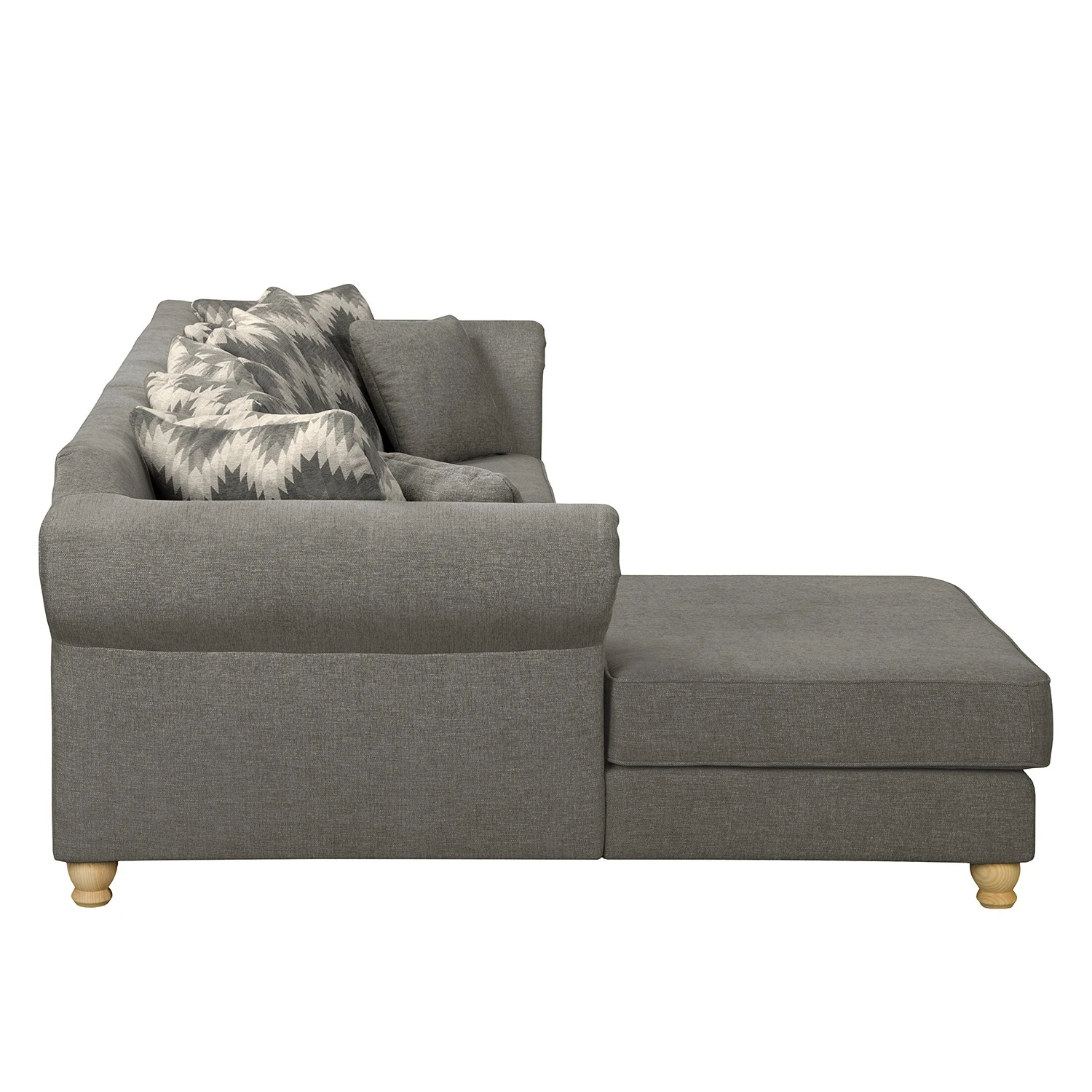 Ridgevalley Ecksofa Colares II - Webstoff - Grau - Longchair davorstehend links 5 Ridgevalley Ecksofa Colares II - Webstoff - Grau - Longchair davorstehend links – Bild 5