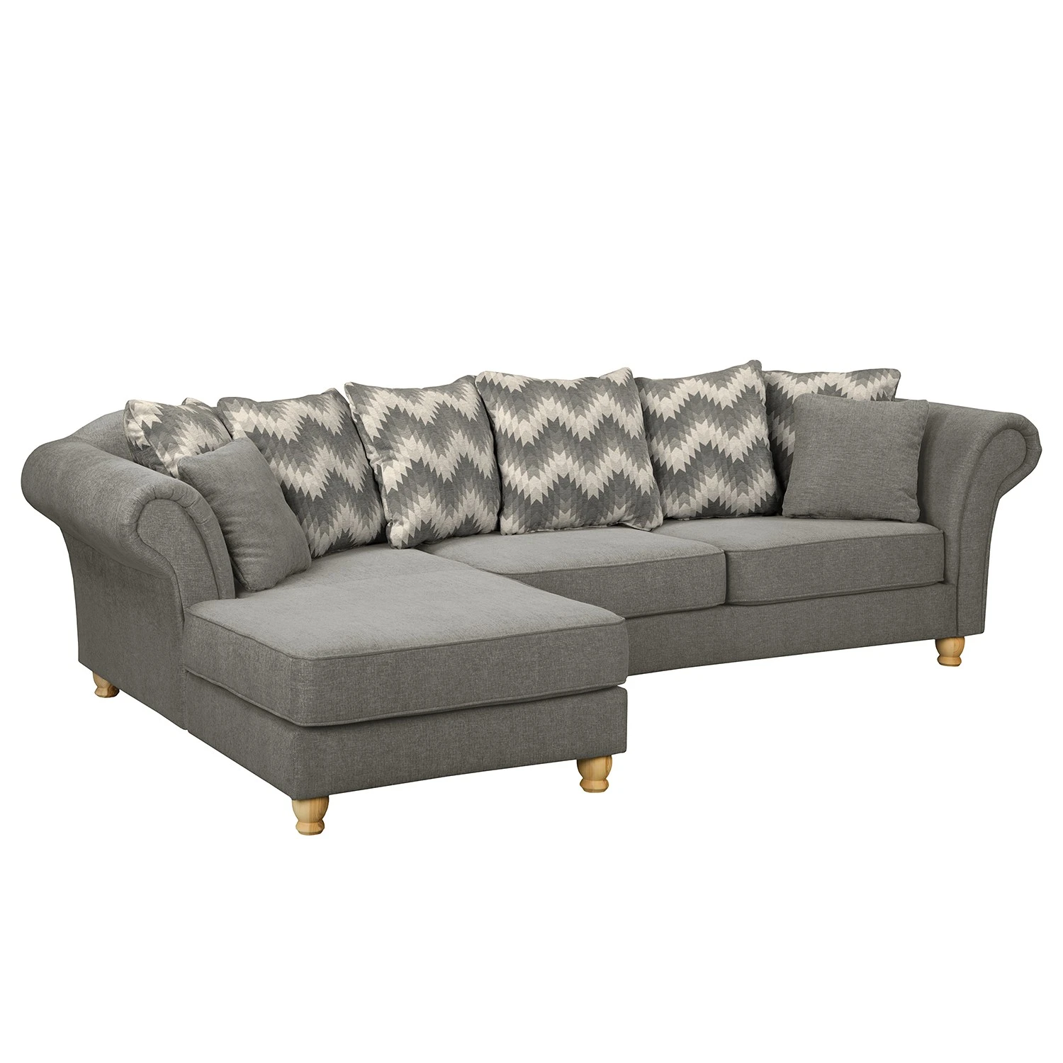 Ridgevalley Ecksofa Colares II - Webstoff - Grau - Longchair davorstehend links 6 Ridgevalley Ecksofa Colares II - Webstoff - Grau - Longchair davorstehend links – Bild 6