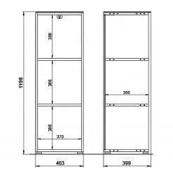 Germania Aktenregal Ancona I - Kaschmir / Nussbaum Dekor -Wohnzimmermöbel boutique en ligne 1000197000 191203 06445900066 SKETCH DETAILS P000000001000197000 sketch