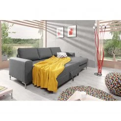 Fredriks Ecksofa Sagata - Webstoff - Grau - Longchair davorstehend rechts - Bettkasten - Schlaffunktion für dauerhafte Nutzung -Wohnzimmermöbel boutique en ligne 1000198260 200330 16533300150 MOOD DETAILS P000000001000198260 mood