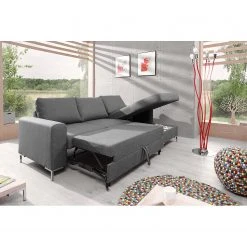 Fredriks Ecksofa Sagata - Webstoff - Grau - Longchair davorstehend rechts - Bettkasten - Schlaffunktion für dauerhafte Nutzung -Wohnzimmermöbel boutique en ligne 1000198260 200330 16533700151 MOOD DETAILS P000000001000198260 mood