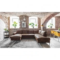 Ars manufacti Wohnlandschaft Sagata - Microfaser - Vintage Braun - Ottomane davorstehend rechts - Bettkasten - Schlaffunktion -Wohnzimmermöbel boutique en ligne 1000198268 200330 17011400245 MOOD DETAILS P000000001000198268 mood