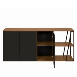 Temahome Sideboard Albi - Echtholzfurnier - Walnuss / Schwarz -Wohnzimmermöbel boutique en ligne 1000198885 191209 09464800224 DETAILS P000000001000198885
