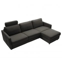 Fredriks Ecksofa Barbon - Flachgewebe - Anthrazit - Breite: 256 cm - Longchair davorstehend rechts -Wohnzimmermöbel boutique en ligne 1000199807 200227 15493400010 DETAILS P000000001000199807