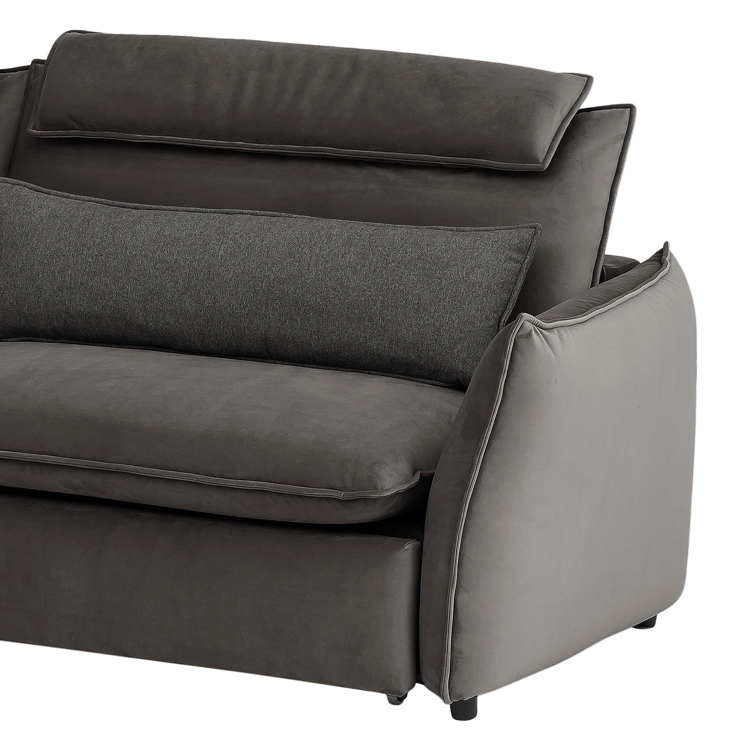 Fredriks Ecksofa Coolin - Samt - Dunkelbraun - Longchair davorstehend links - Schlaffunktion - Bettkasten 5 Fredriks Ecksofa Coolin - Samt - Dunkelbraun - Longchair davorstehend links - Schlaffunktion - Bettkasten – Bild 5