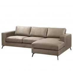 Fredriks Ecksofa Denny I - Antiklederlook - Taupe - Longchair davorstehend rechts -Wohnzimmermöbel boutique en ligne 1000199990 200205 11530500137 DETAILS P000000001000199990