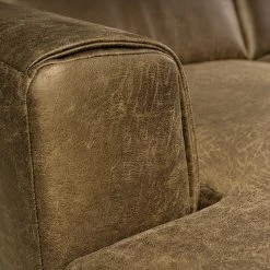 Fredriks Ecksofa Basin II - Kunstleder - Kokosnuss Braun - Longchair davorstehend links -Wohnzimmermöbel boutique en ligne 1000200003 200409 12381600061 DETAILS P000000001000200003