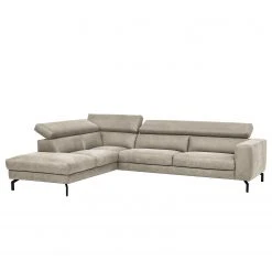 Fredriks Ecksofa Brodi - Microfaser - Lichtgrau - Ottomane davorstehend links -Wohnzimmermöbel boutique en ligne 1000200089 200224 15000200701 DETAILS P000000001000200089