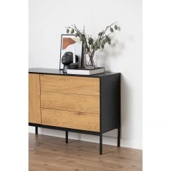 Red Living Sideboard Coogee II - Wildeiche Dekor / Schwarz -Wohnzimmermöbel boutique en ligne 1000200148 220215 023 MOOD DETAILS P000000001000200148 mood