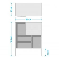 Red Living Kommode Coogee II - Wildeiche Dekor / Schwarz -Wohnzimmermöbel boutique en ligne 1000200158 211018 083456000523 SKETCH DETAILS P000000001000200158 sketch