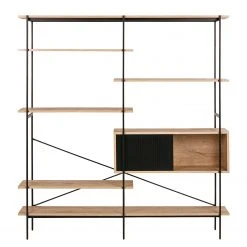 Norrwood Regal Alsace - Wildeiche Dekor / Schwarz -Wohnzimmermöbel boutique en ligne 1000200167 200205 06092500140 DETAILS P000000001000200167