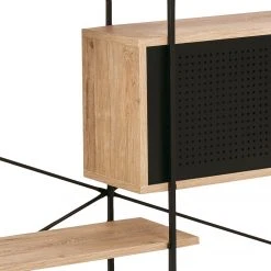 Norrwood Regal Alsace - Wildeiche Dekor / Schwarz -Wohnzimmermöbel boutique en ligne 1000200167 200205 06092500143 DETAILS P000000001000200167