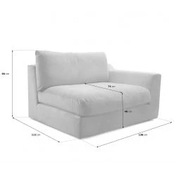 Fredriks Sofa Dixwell (1,5-Sitzer) - Flachgewebe - Kaschmir - Armlehne davorstehend rechts -Wohnzimmermöbel boutique en ligne 1000202133 200304 18044600212 SKETCH DETAILS P000000001000202133 sketch