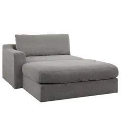 Fredriks Recamiere Dixwell - Flachgewebe - Grau - Armlehne davorstehend links