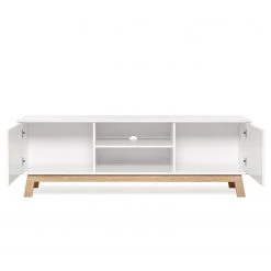 Norrwood TV-Lowboard Sinetta - Weiß / Eiche Dekor -Wohnzimmermöbel boutique en ligne 1000202435 200124 09541200035 DETAILS P000000001000202435