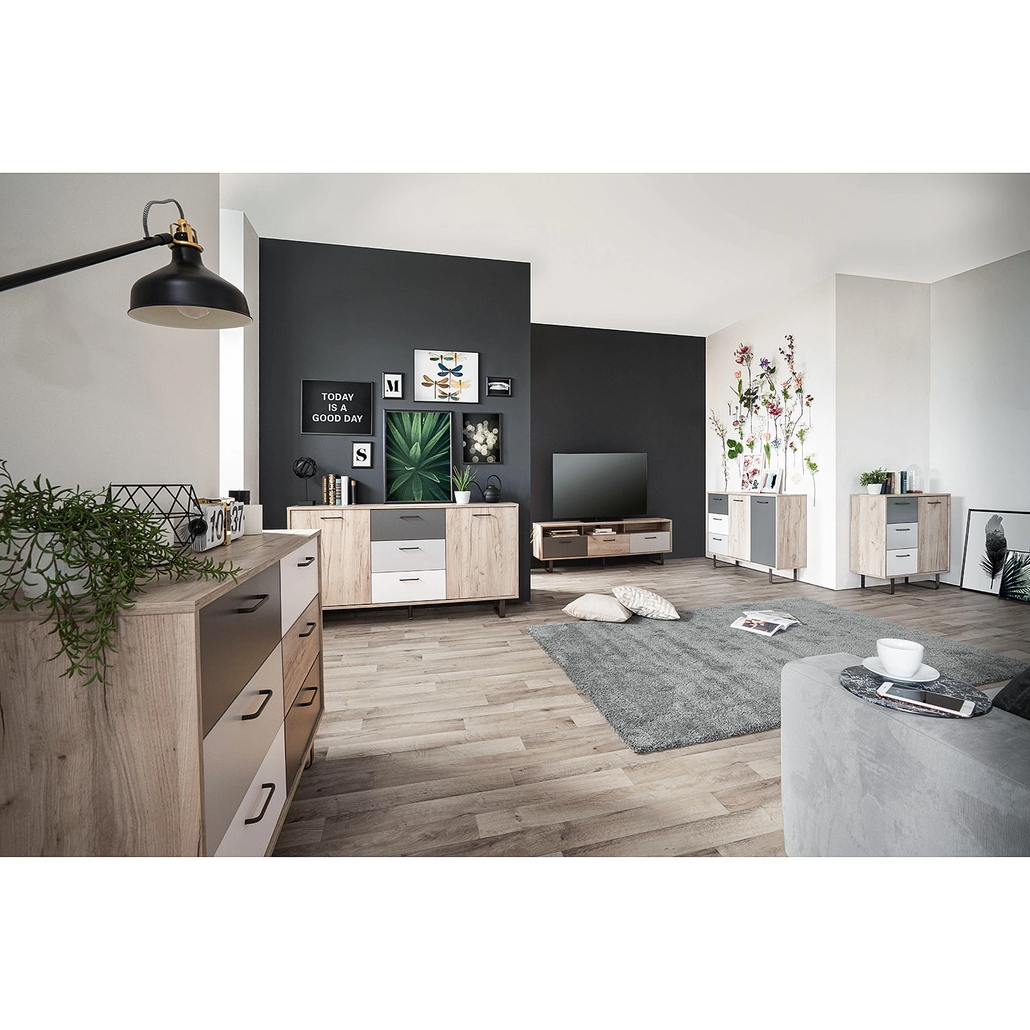 Norrwood Kommode Brookton I - Mehrfarbig / Eiche Dekor 6 Norrwood Kommode Brookton I - Mehrfarbig / Eiche Dekor – Bild 6