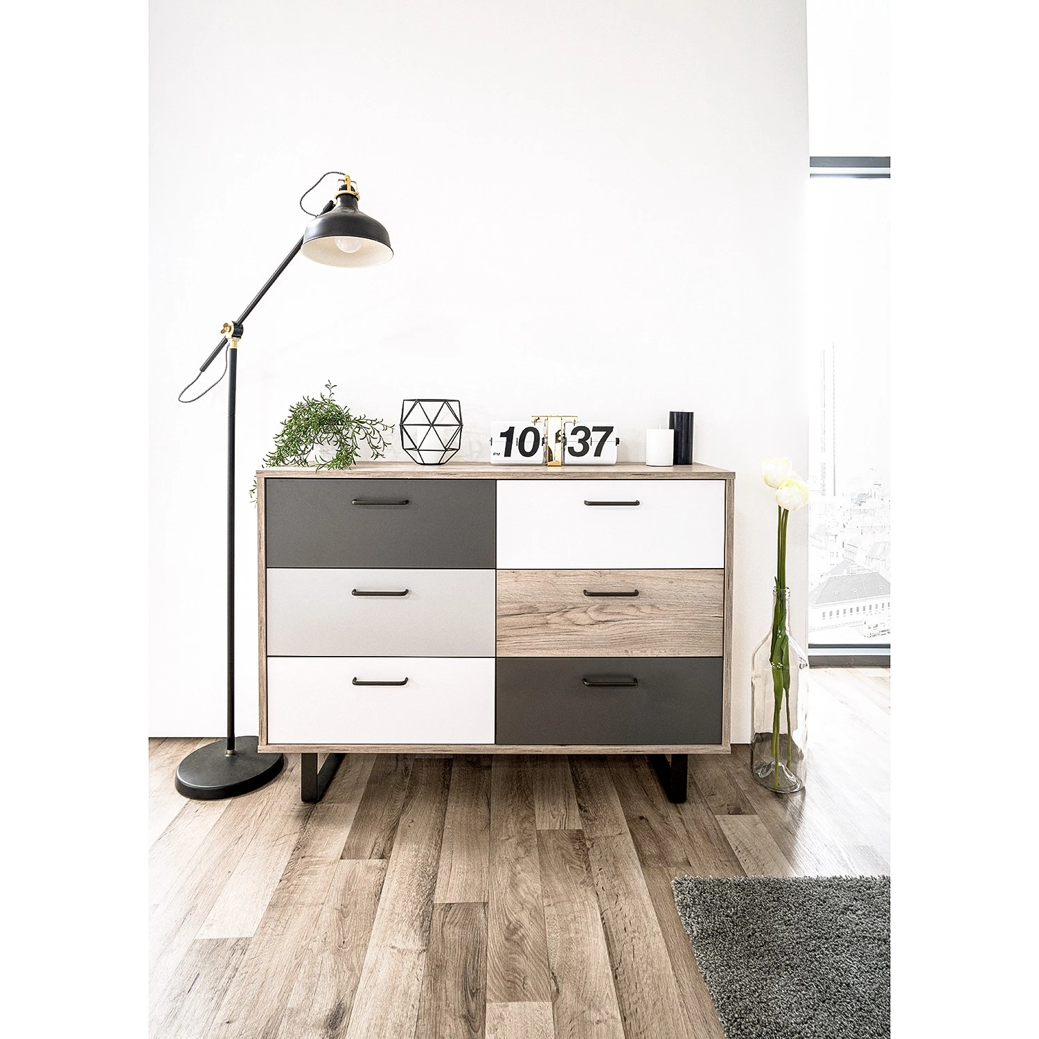 Norrwood Kommode Brookton II - Mehrfarbig / Eiche Dekor 2 Norrwood Kommode Brookton II - Mehrfarbig / Eiche Dekor – Bild 2