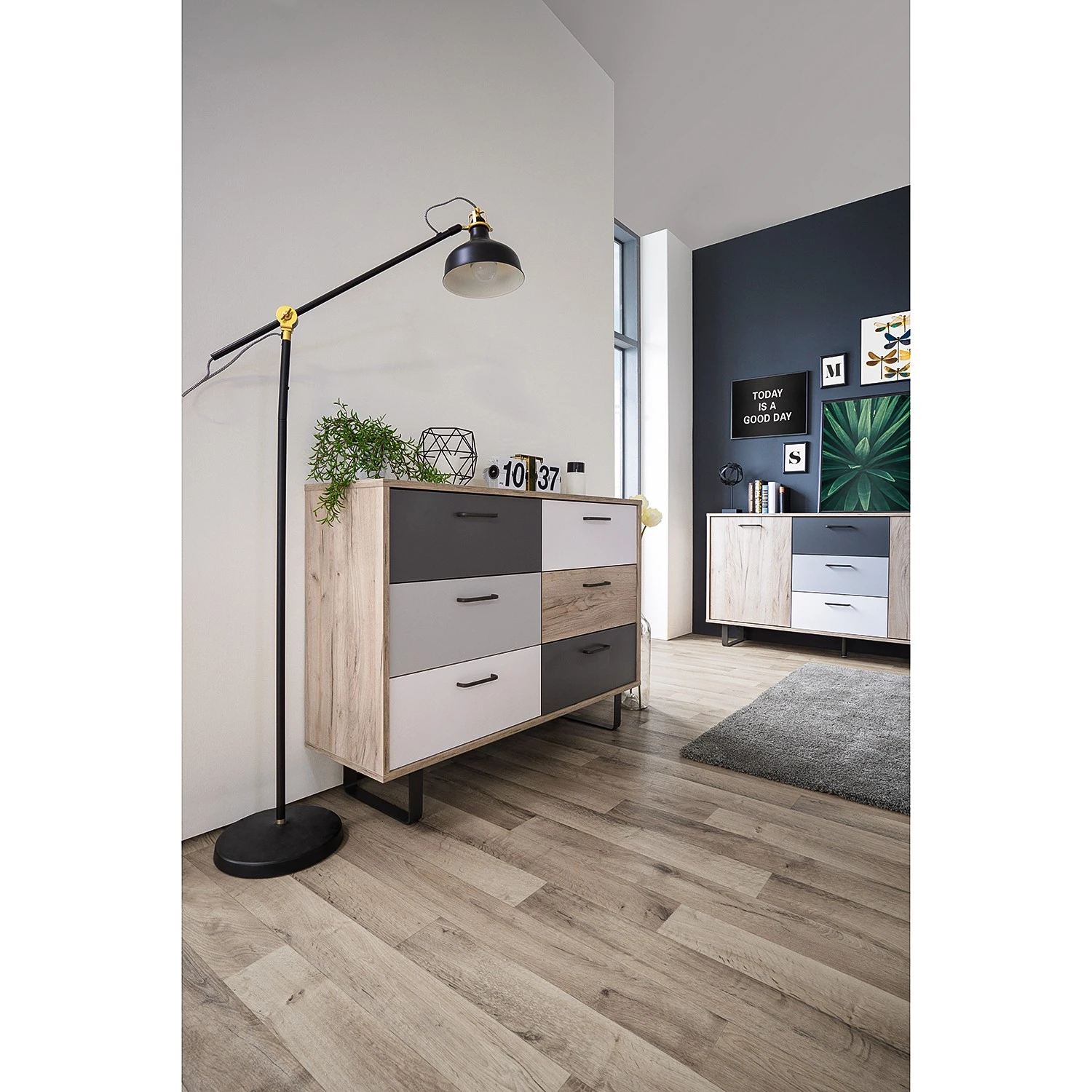 Norrwood Kommode Brookton II - Mehrfarbig / Eiche Dekor 3 Norrwood Kommode Brookton II - Mehrfarbig / Eiche Dekor – Bild 3