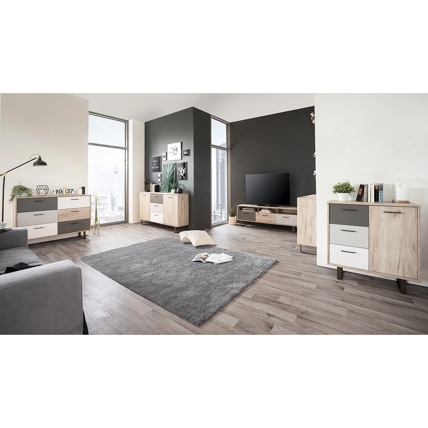 Norrwood Kommode Brookton II - Mehrfarbig / Eiche Dekor 5 Norrwood Kommode Brookton II - Mehrfarbig / Eiche Dekor – Bild 5