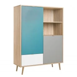 Norrwood Highboard Bibury - Mehrfarbig / Eiche Sonoma Dekor