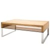 Loftscape Couchtisch Vinton - Eiche massiv / Glas - Breite: 110 cm