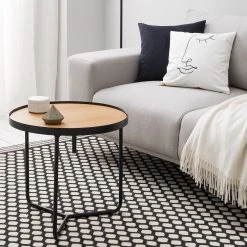 Fredriks Couchtischset Permet (2er-Set) - Echtholzfurnier - Eiche / Schwarz -Wohnzimmermöbel boutique en ligne 1000204348 200212 13333800008 MOOD DETAILS P000000001000204348 mood