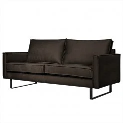 Ars manufacti Sofa Liel II (2,5-Sitzer) - Samt - Samt Onoli: Espresso