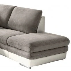 Fredriks Ecksofa Gerton - Kunstleder - Grauweiß - Ottomane davorstehend rechts -Wohnzimmermöbel boutique en ligne 1000205321 200310 12372001868 DETAILS P000000001000205321