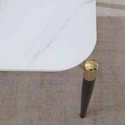 Jack & Alice Couchtisch Conyers - Glas / Metall - Marmor Weiß Dekor / Schwarz -Wohnzimmermöbel boutique en ligne 1000205493 201029 13573700005 DETAILS P000000001000205493