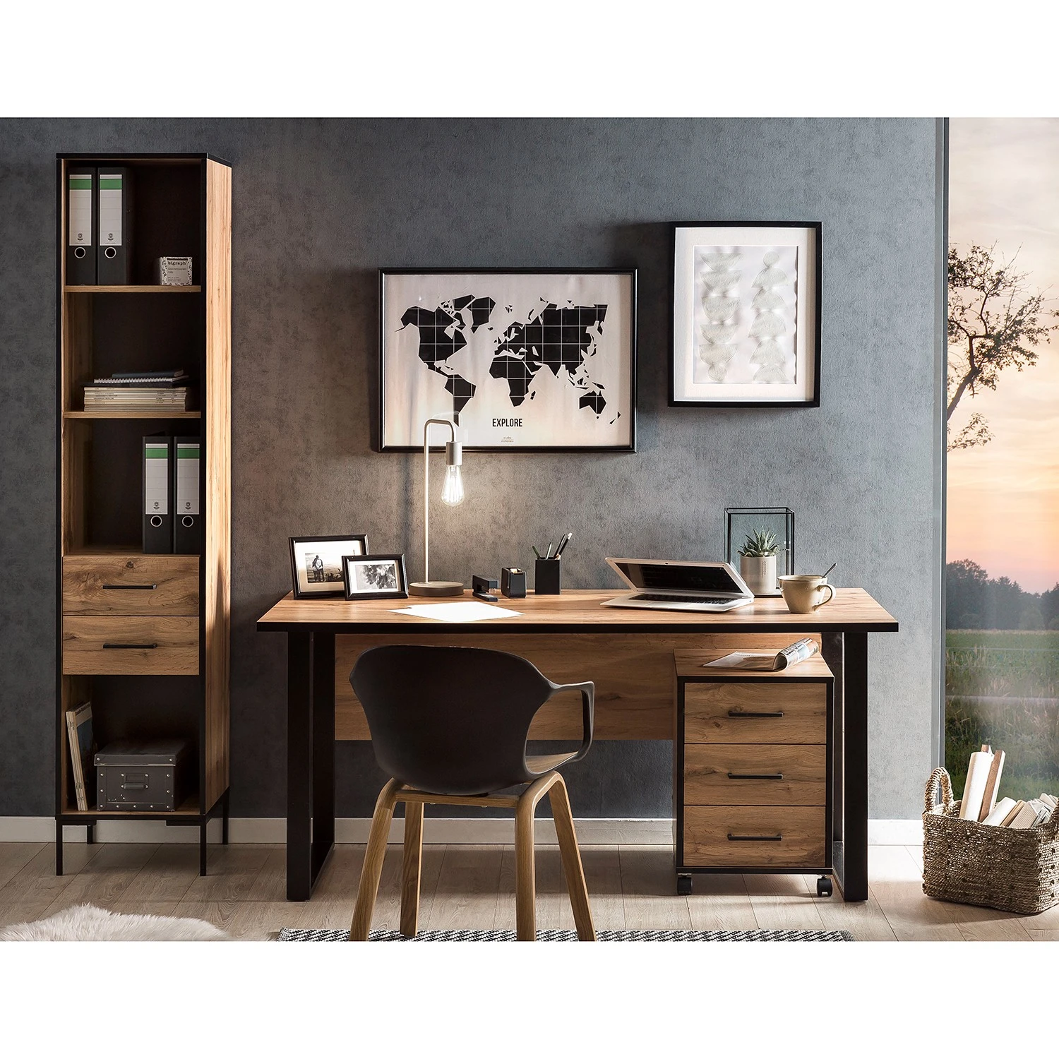 Fredriks Aktenregal Cumminus - Eiche Dekor 3 Fredriks Aktenregal Cumminus - Eiche Dekor – Bild 3