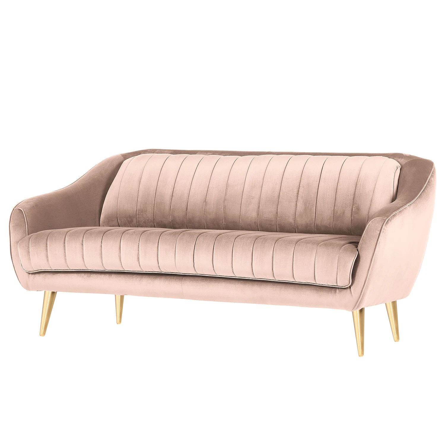 Red Living Sofa Margon (2-Sitzer) - Samt - Hellrosa - Gold 1 Red Living Sofa Margon (2-Sitzer) - Samt - Hellrosa - Gold