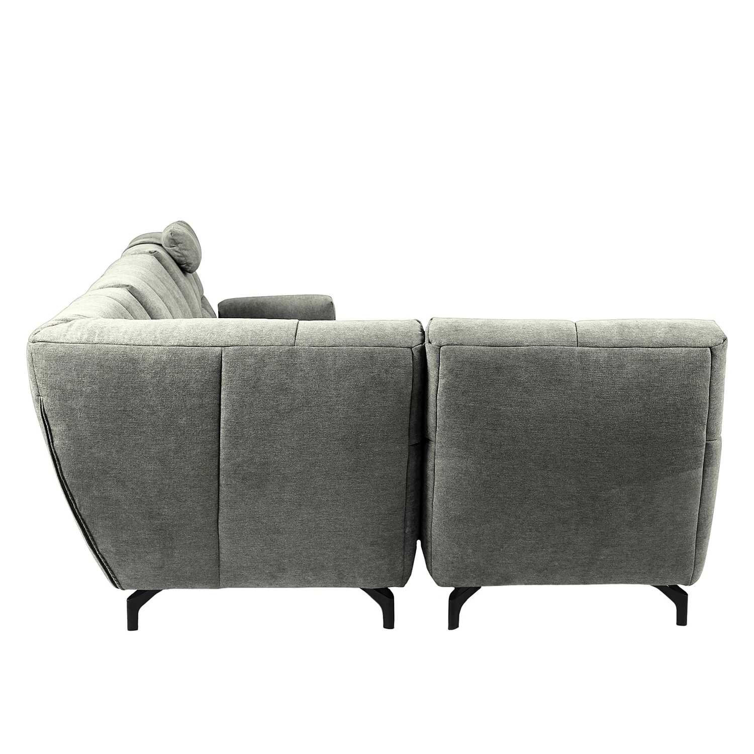 Fredriks Wohnlandschaft Bellmore III - Microfaser - Lichtgrau - Mit Kopfstütze 18 Fredriks Wohnlandschaft Bellmore III - Microfaser - Lichtgrau - Mit Kopfstütze – Bild 18