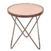 Jack & Alice Beistelltisch Phini - Glas / Metall - Roségold