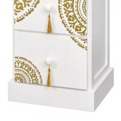 Ridgevalley Kommode Youx - Paulownia teilmassiv - Weiß / Gold - Höhe: 95 cm 10 Ridgevalley Kommode Youx - Paulownia teilmassiv - Weiß / Gold - Höhe: 95 cm -Wohnzimmermöbel boutique en ligne 1000206270 200218 13102500029 DETAILS P000000001000206270