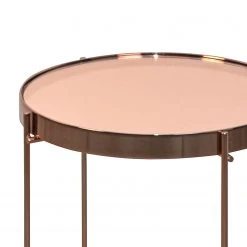 Norrwood Beistelltisch Noxon - Glas / Metall - Roségold -Wohnzimmermöbel boutique en ligne 1000206282 200218 13102600077 DETAILS P000000001000206282