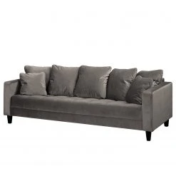 Red Living Sofa Elnora (3-Sitzer) - Samt - Grau