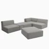 Tom Tailor Ecksofa Elements XI - Webstoff - Stoff TBO: 29 moody grey