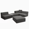 Tom Tailor Ecksofa Elements XII - Webstoff - Stoff TBO: 19 woven grey