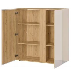 Germania Kommode Mesa I - Glas - Kaschmir / Eiche Dekor -Wohnzimmermöbel boutique en ligne 1000206711 200305 17323600243 DETAILS P000000001000206711