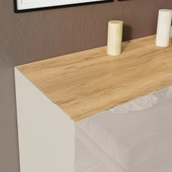 Germania Kommode Mesa I - Glas - Kaschmir / Eiche Dekor -Wohnzimmermöbel boutique en ligne 1000206711 200305 17323600244 DETAILS P000000001000206711